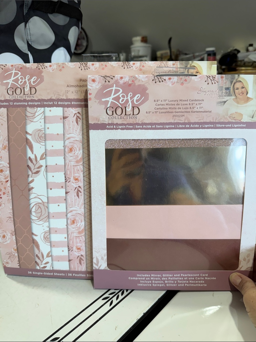 Crafters Companion Rose Gold Paper Pad and Luxury Mixed Cardstock